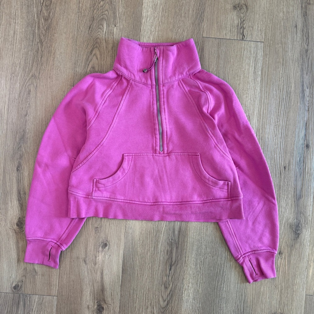 Lululemon Scuba Oversized Funnel-Neck Half Zip Bubble Gum Pink XS/S LW3HW0S.0